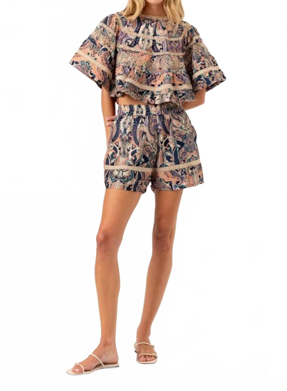 NEW SUNDAYS fuller shorts in spice mosaic